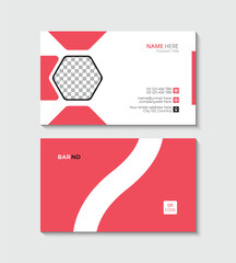 Professional and simple business card design template	