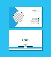 Professional and simple business card design template	
