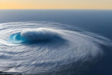 Fototapeta na wymiar Super Typhoon Hurricane Over Sea Ocean Natural Disaster . Made With. Generative AI