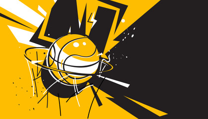 Basketball background design. Vector illustration of sport concept