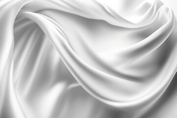 Obraz premium photo background texture of silk white fabric on a white background