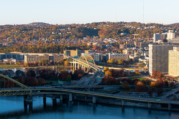 View of downtown Pittsburgh, Pennsylvania in autumn