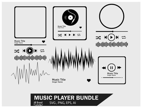 Music Player Acrylic Template Design 