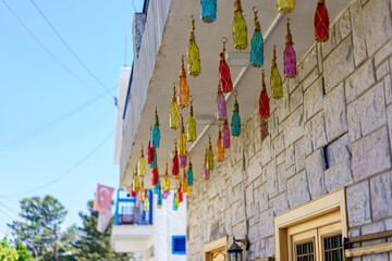 houses on the street. Cypru. Old town