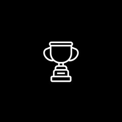 Trophy icon. Trophy icon image. icon isolated on black background. 