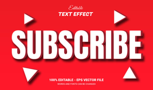 Subscribe Editable Text Effect Template Background