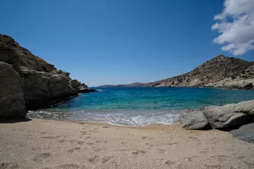 Foto op Canvas The beautiful turquoise dream sandy beach of Sapounohoma in Ios Greece © DIMITRIOS