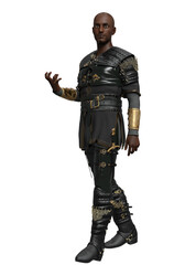 Fototapeta premium 3d rendering illustration fantasy black man soldier isolated