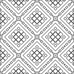  Monochrome ornamental texture with smooth linear shapes, zigzag lines, lace pattern.Abstract geometric black and white pattern for web page, textures, card, poster, fabric, textile.