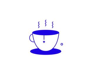 Isolated Concept of a cup of tea in a flat style. Work thin line icon. Office editable stroke icon.  Vector illustration
