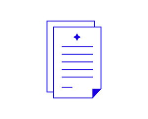 Isolated Concept of contracts and documents in a flat style. Work thin line icon. Office editable stroke icon.  Vector illustration
