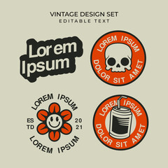 vintage badges design illustration collection set