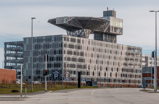 Helicopter Platform at Skejby Hospital is a new super hospital, Denmark - 08 feb 2020