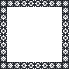  Black minimalistic square vector frame. Decorative frame design