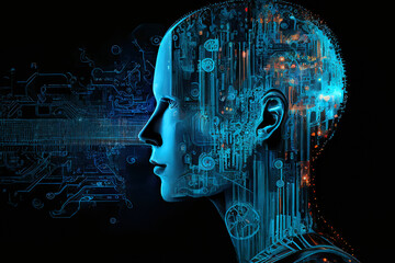 Artificial Intelligence. Assist using Ai technology . Ai Chatbot with AI, Voice assistan . Futuristic technology transformation, Ai Generative