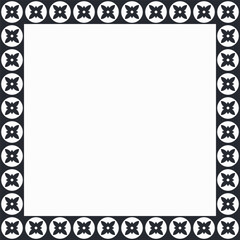  Black minimalistic square vector frame. Decorative frame design