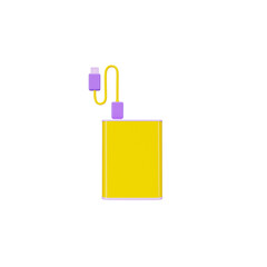 External Hard Drive 3d icon and symbol in white background. Portable SSD and HDD Modern and minimalistic design. Colourful 3D Rendered Illustration.