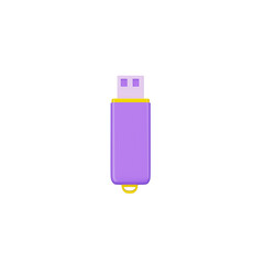 Pendrive 3d icon and symbol in white background. Modern and minimalistic design. 3D Rendered Illustration.