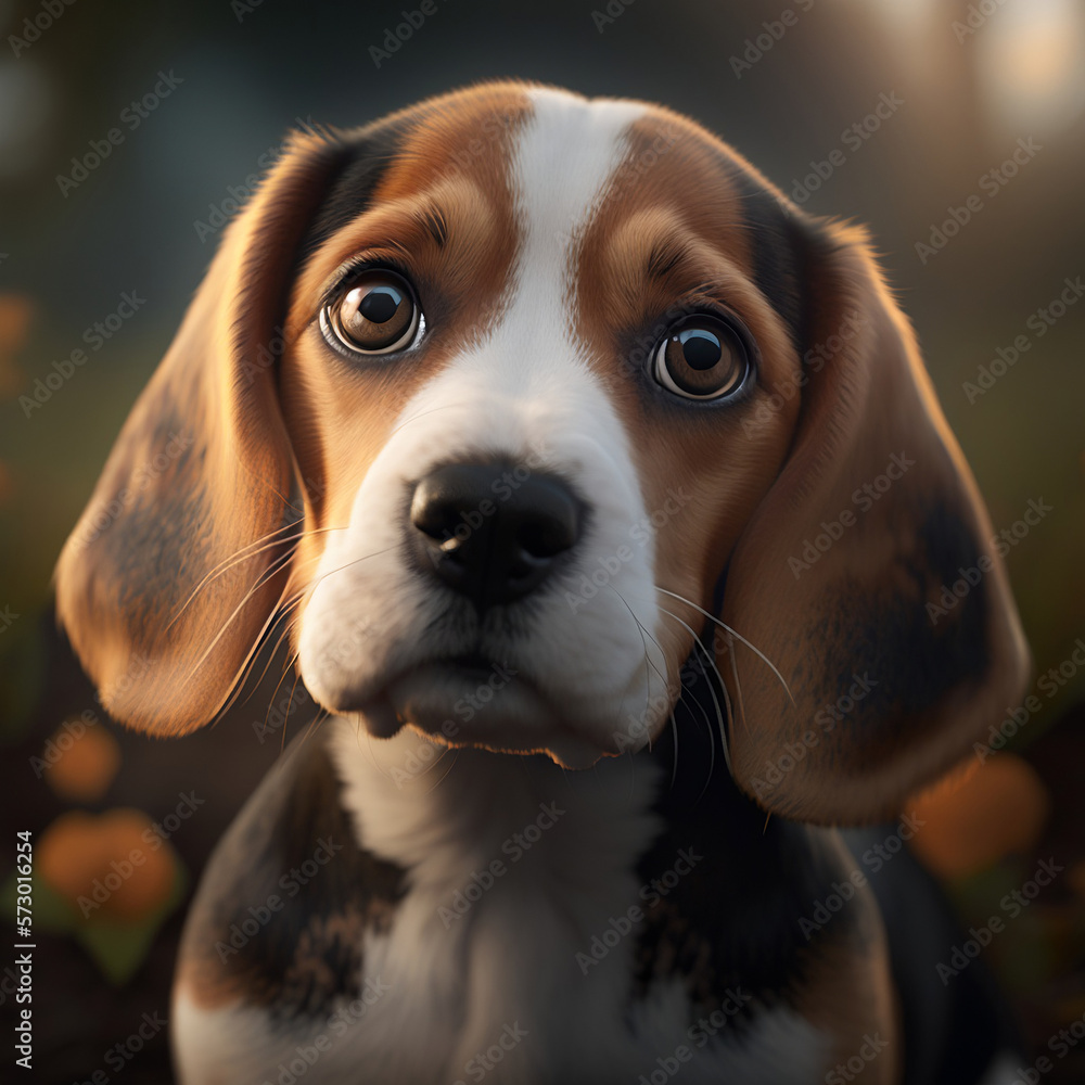 Wall mural cute beagle