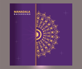 Luxury Mandala Islamic Background with Golden Arabesque Pattern, Ornamental Background .