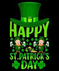 Happy St Patrick's Day T-shirt design vector.