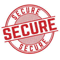 Secure grunge rubber stamp