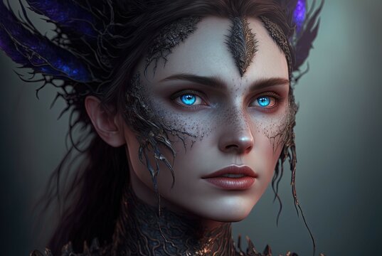 Beautiful Striga Woman. Generative AI, non-existent person. 