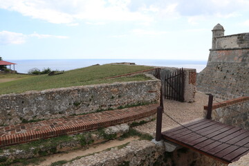 Fototapeta na wymiar Fortress Castillo del Morro in Cuba, Caribbean