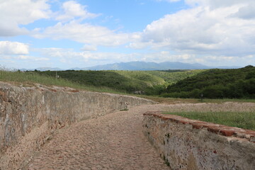 Way from Fortress Castillo del Morro in Cuba, Caribbean