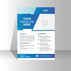Modern A4 corporate creative clean business flyer design template layout for advertising and promotion growth. vector white background color circle design flyer template. unique image flyer inspire