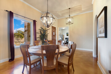 a warm home dining room 