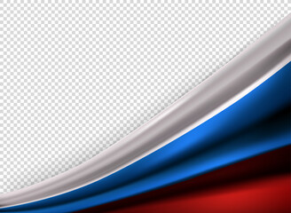 Flag of Russia. 3d vector banner with copy space