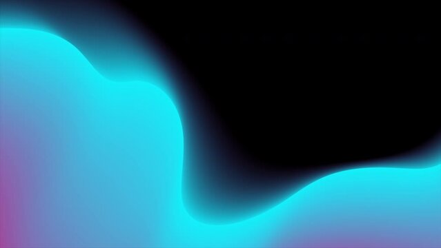 Blue violet neon smooth blurred wave on black background. Seamless looping motion design. Video animation Ultra HD 4K 3840x2160