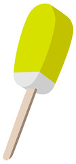 Frozen Popsicles or Ice Pop, A Liquid Based Frozen Snack on A Stick.  
