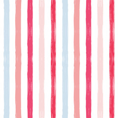 Spring stripe pattern, pink and green girly stripe seamless background, texture brush strokes. vector grunge stripes, abstract floral lines backdrop