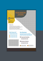Creative Corporate Business Flyer Template Simple and clean A4 Size with Bleed Vector design