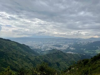 Obraz premium clouds over the mountains quito ecuador 