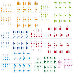 Electric wiring diagram for power transformers