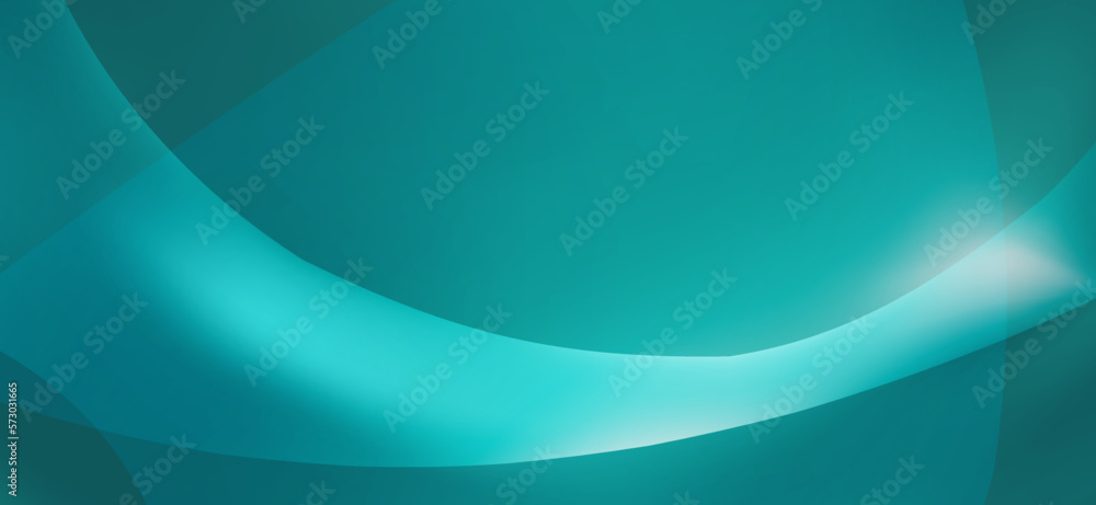 Poster teal background. abstract light bluish cyan pattern with curved line