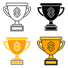 Prize Money in flat style isolated