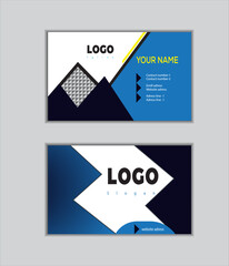  business card Vector creative template with triangles, squares, technology. Simple and clean design Creative layout corporate identity landscape orientation Vector illustration