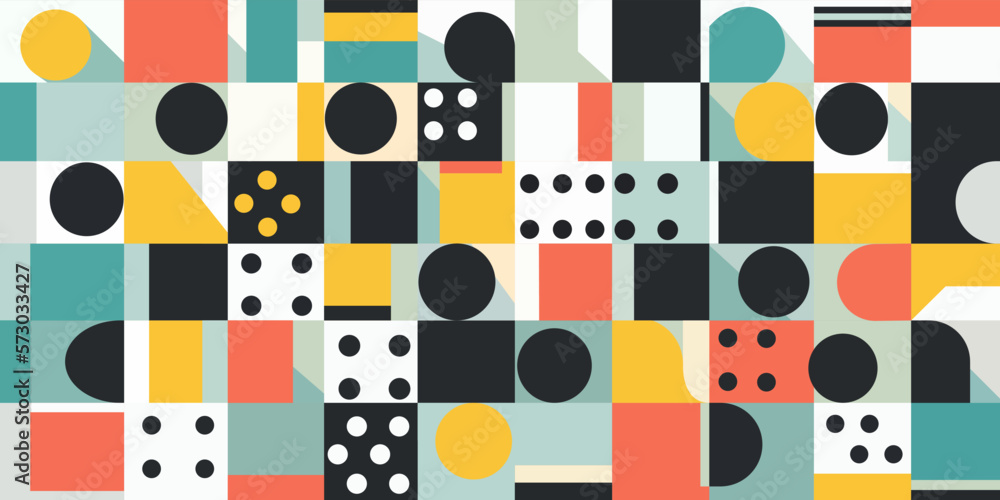 Poster abstract avant-garde tile patter. geometric pattern, seamless vector. prints of rectangles, squares 