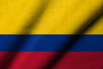 3D Flag of Colombia waving