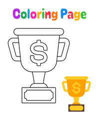Coloring page with Prize Money for kids