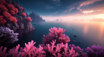 Fototapeta premium Underwater paradise: Tropical coral reef [AI Generated]