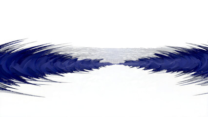 blue feather on white background for web, cover or
presentation