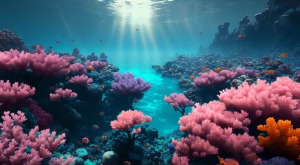 Obraz na płótnie Canvas Underwater paradise: Tropical coral reef [AI Generated]