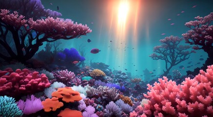 Underwater paradise: Tropical coral reef [AI Generated]