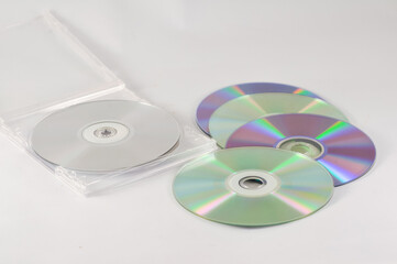 Fototapeta premium stack of cds