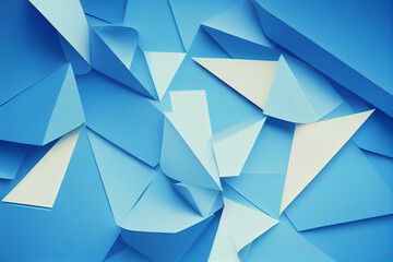 Obraz premium Abstract blue background with shapes. Generative AI.